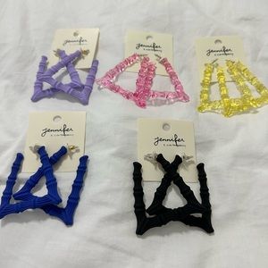 Brand New Fashion Earrings Yellow/Purple/Blue/Blk/Pink